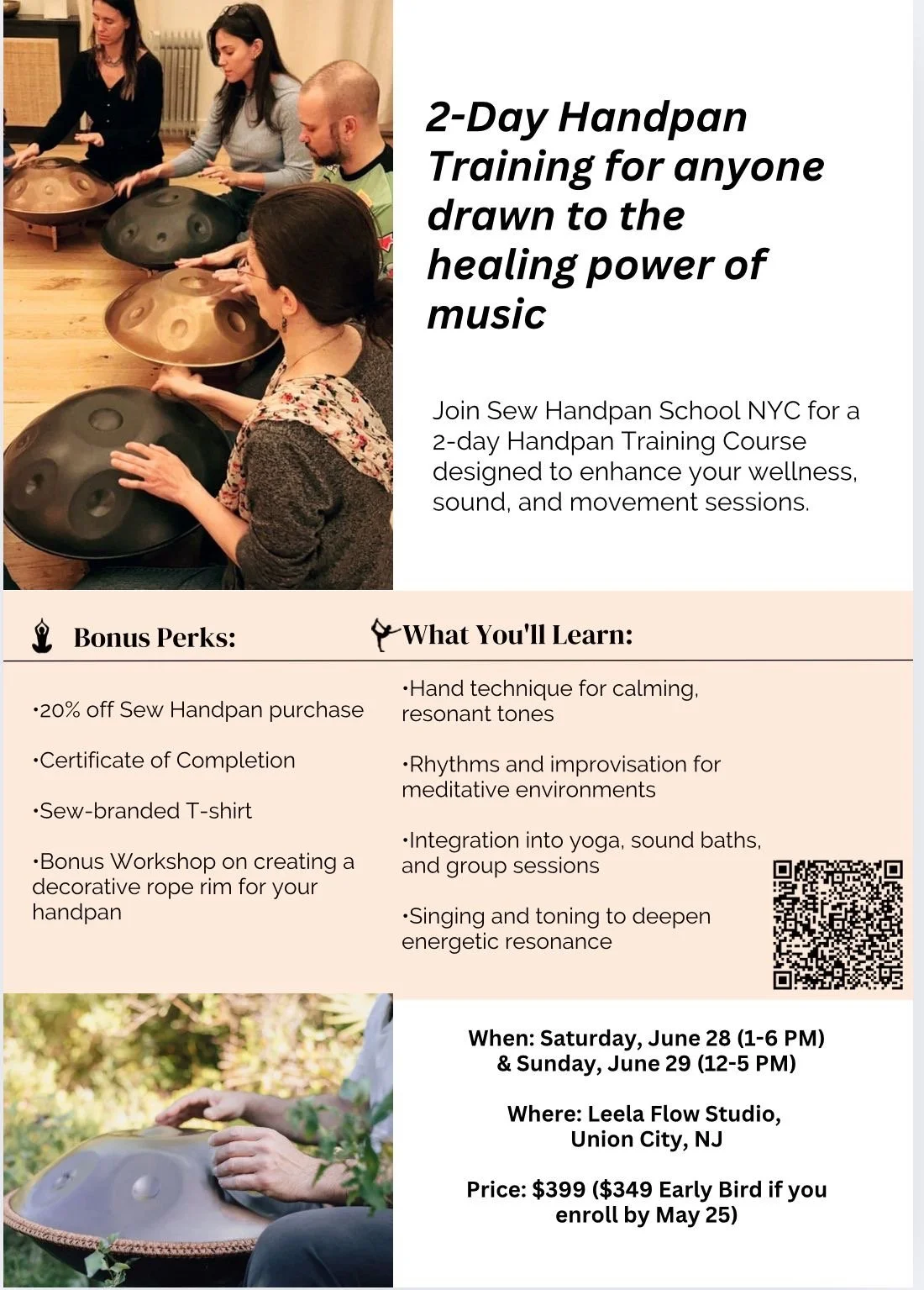 2-Day Handpan Training for Everyone Drown To the Healing Power of Music
