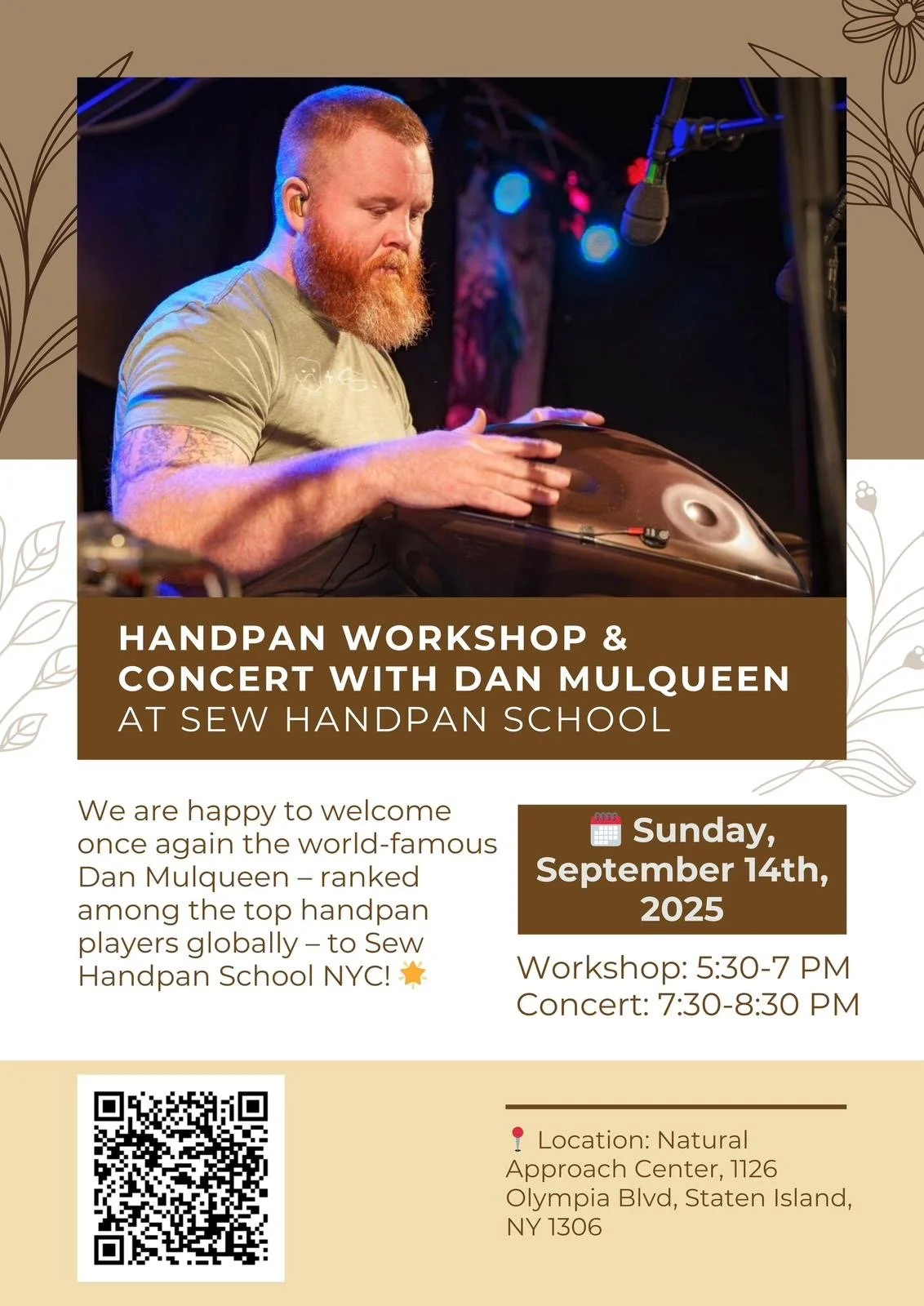 Handpan workshop &amp; concert with Dan Mulqueen
