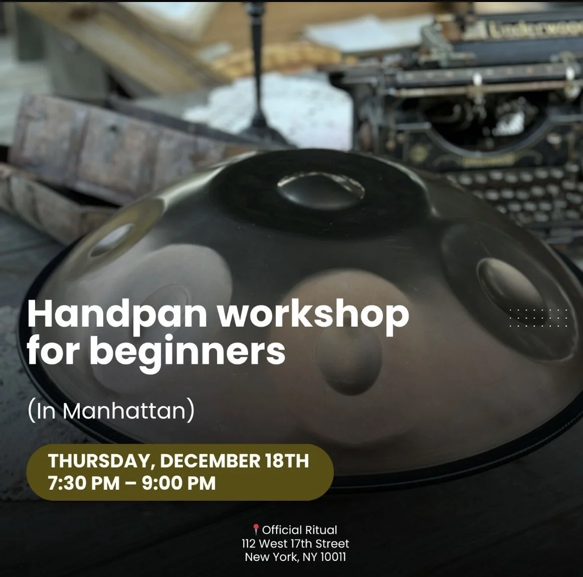 Handpan Workshop for beginners 