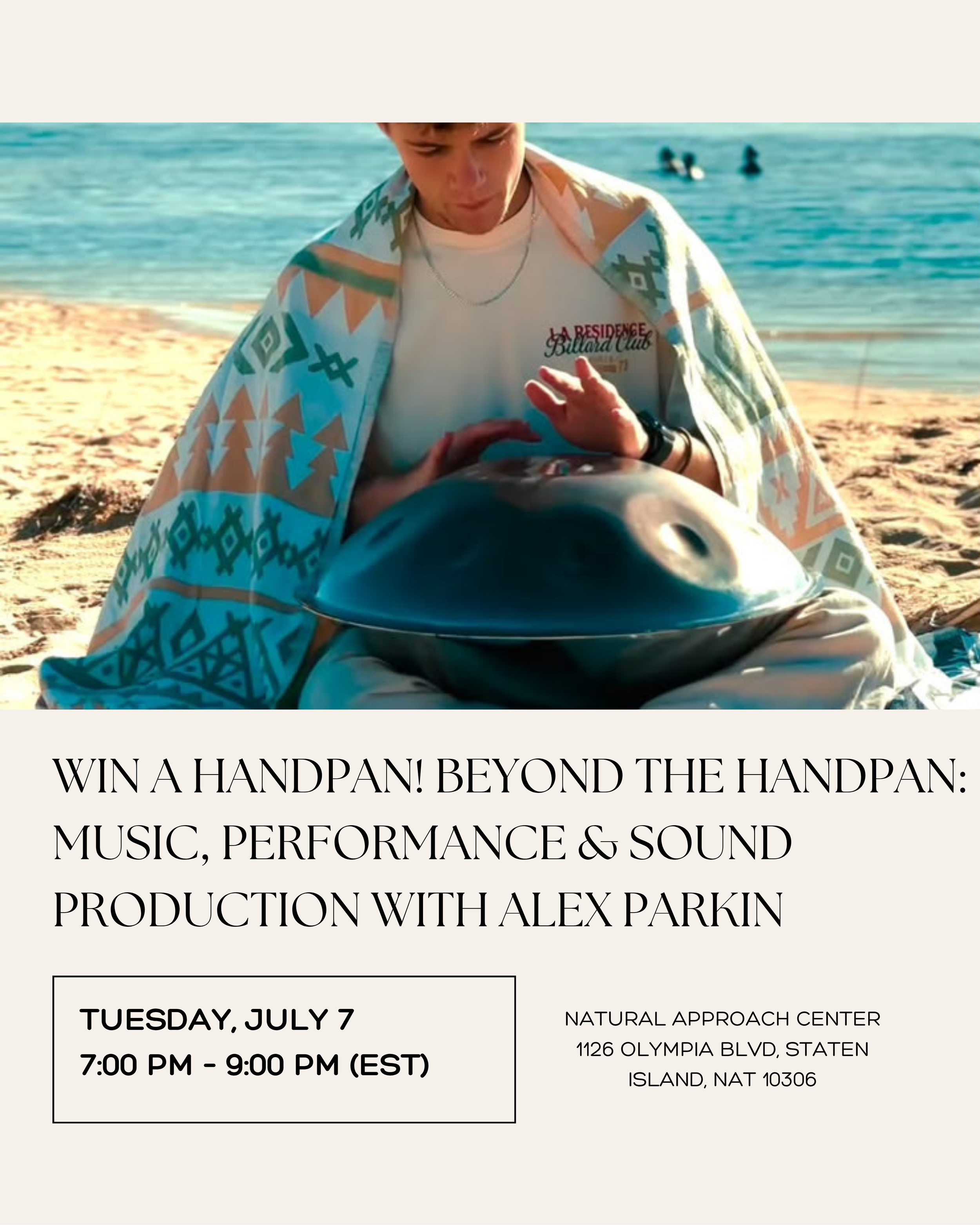 WIN A HANDPAN! Beyond the Handpan: Music, Performance &amp; Sound Production with Alex Parkin
