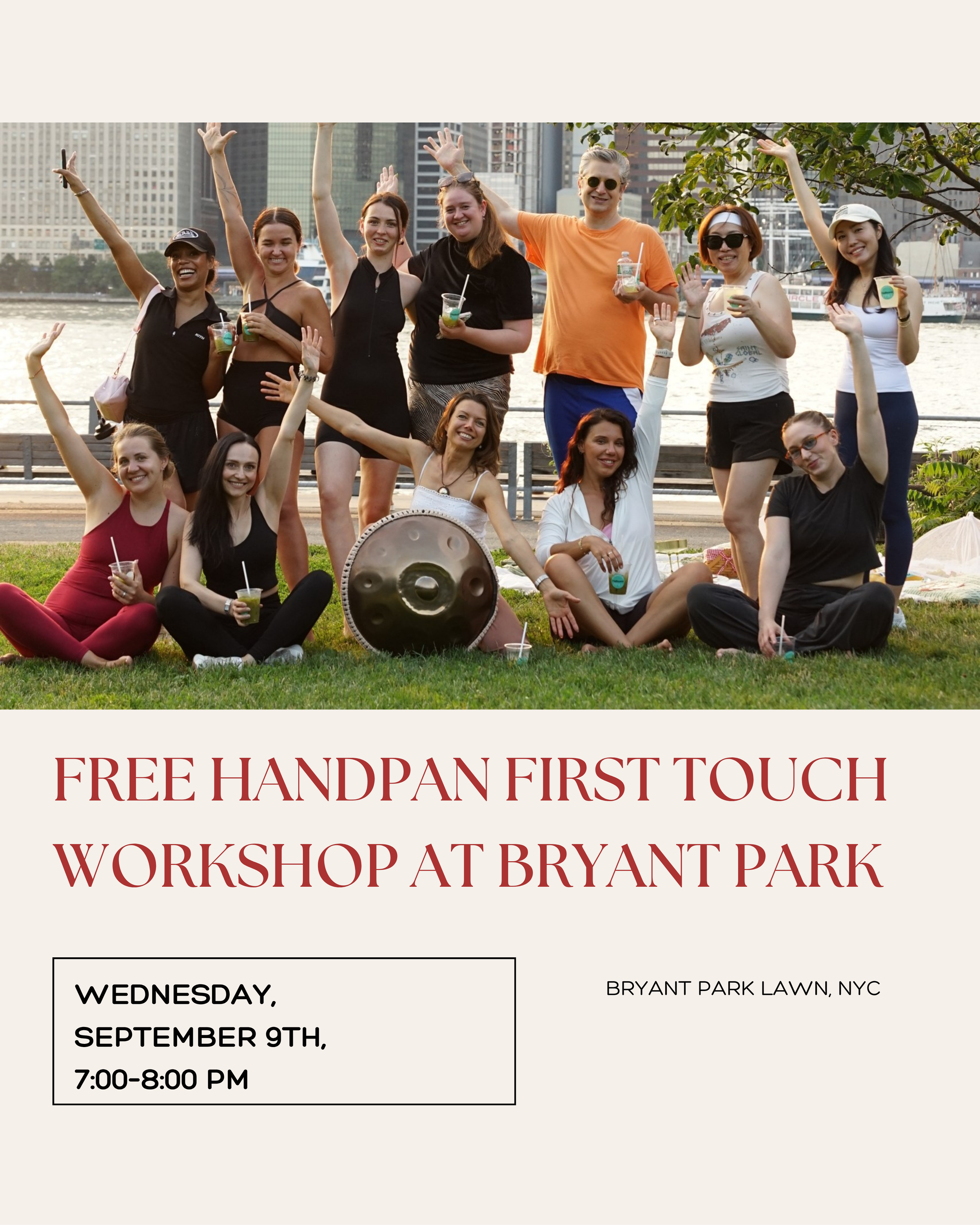 FREE “First Touch” Handpan Workshop in Bryant Park