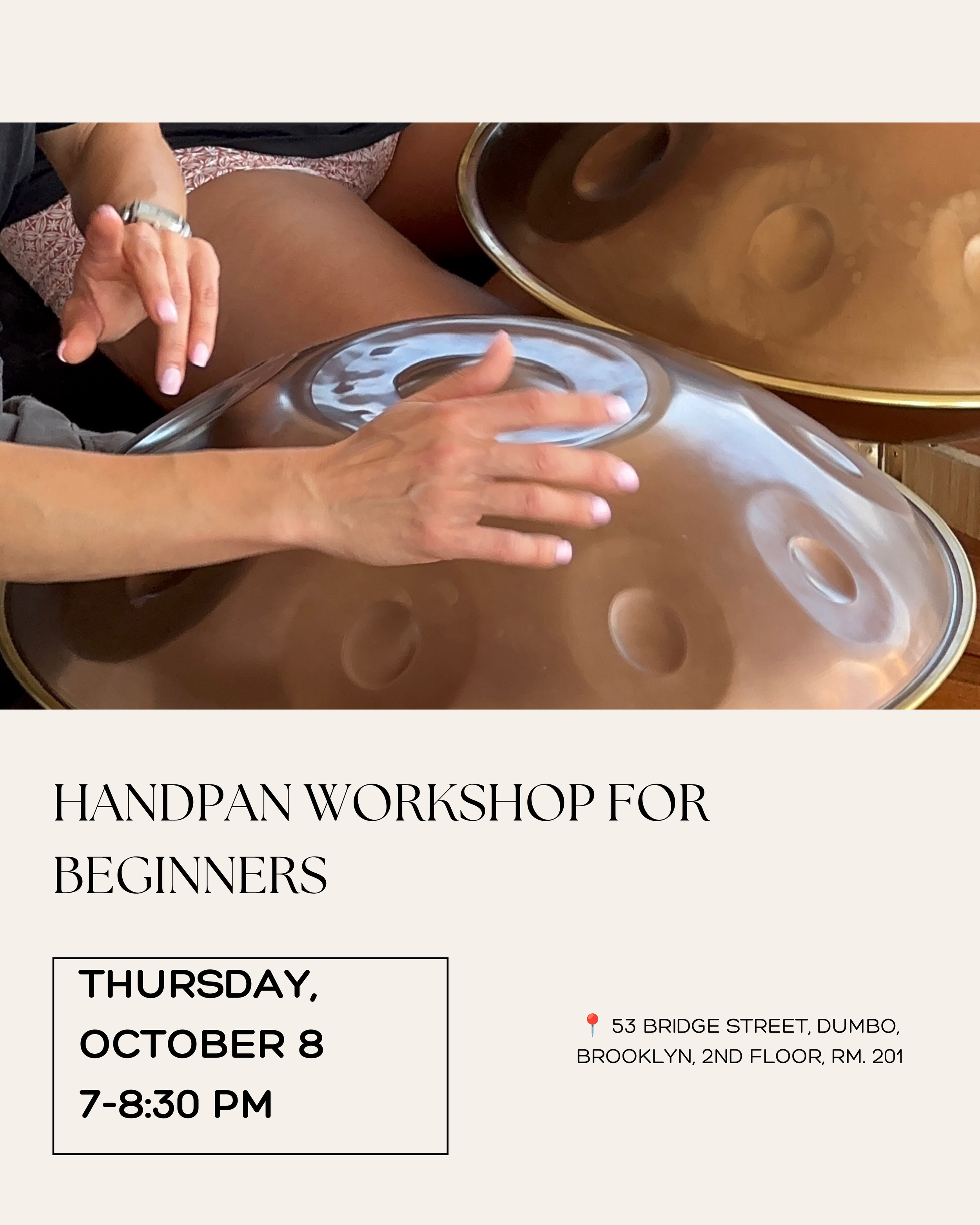 Handpan Workshop for Beginners in DUMBO (Bklyn)