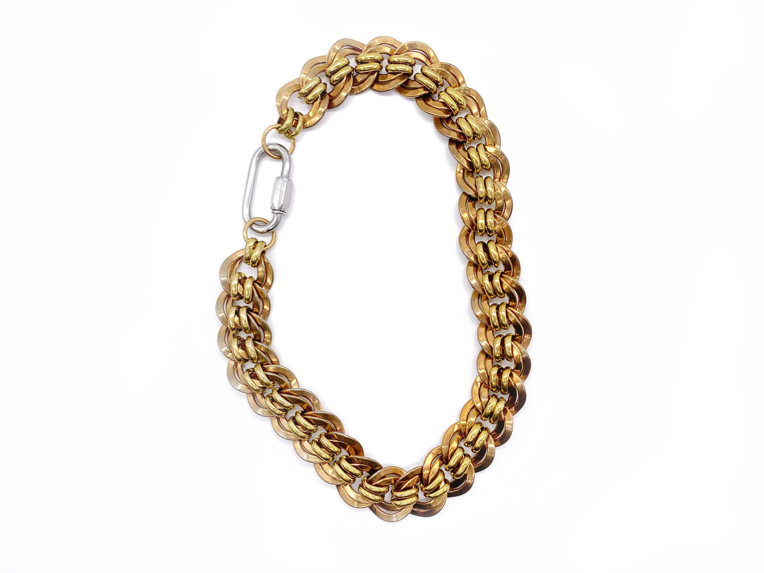 Marley Double Link Brass Chain Necklace