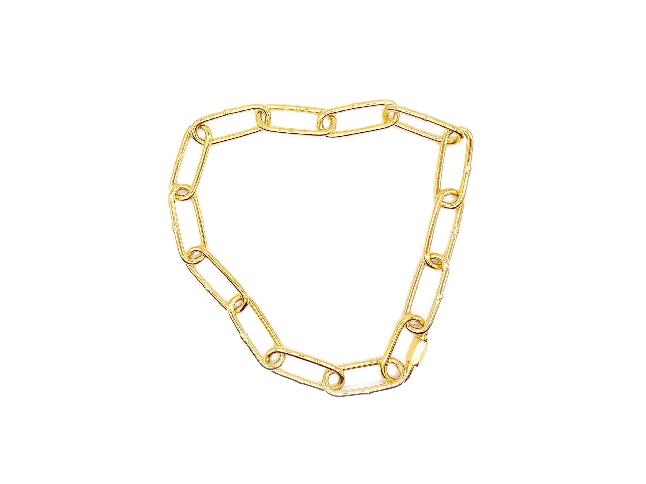 Single Carabiner 14K Goldplated Chain Necklace