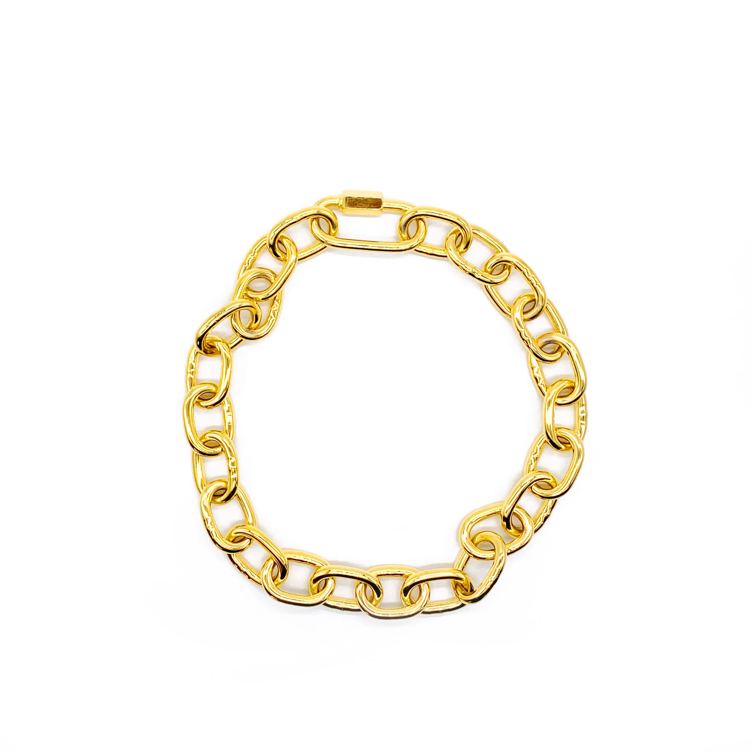 Tracy 14K Goldplated Oval Link Necklace