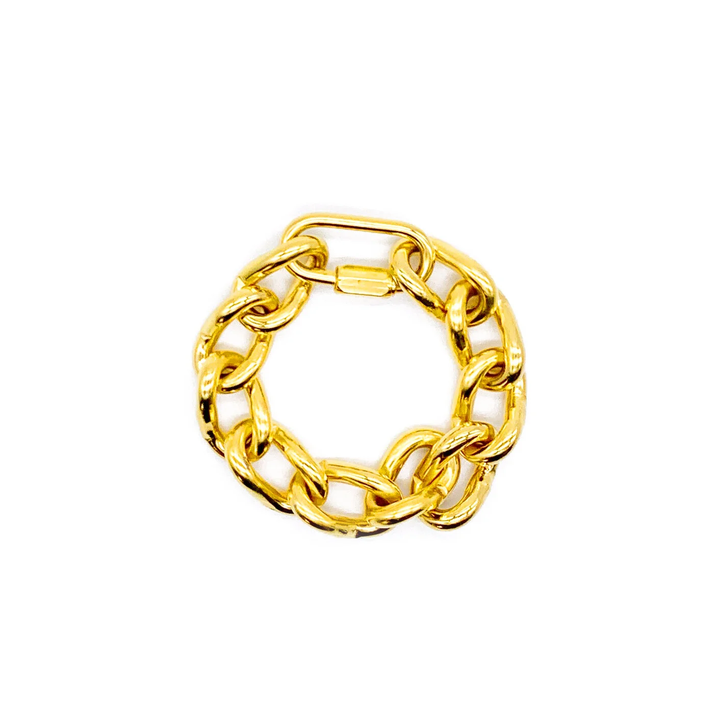 Aidan 14K Goldplated  Twisted Link Chain Bracelet