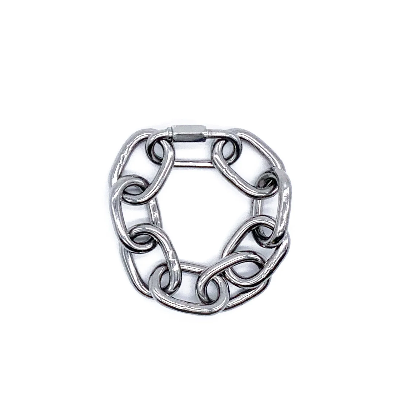 Tracy Silver Color Oval Link Chain Bracelet.