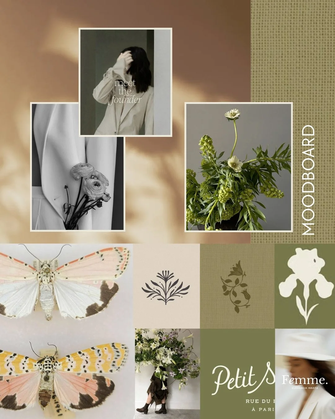 A romantic florist branding concept by Cat Gerke Creative for a Sydney wedding florist wanting to grow her business in the right clientele.