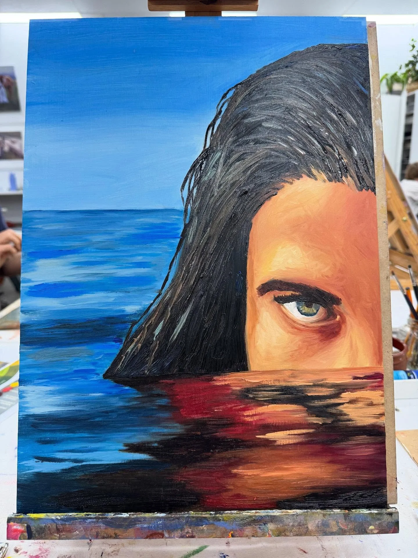 We&rsquo;ve been playing around with oil paints over the last few weeks at art school. I have to admit that I&rsquo;m not always in the mood for oils but I&rsquo;m happy enough with my finished work. This is a copy of someone else&rsquo;s work for pr