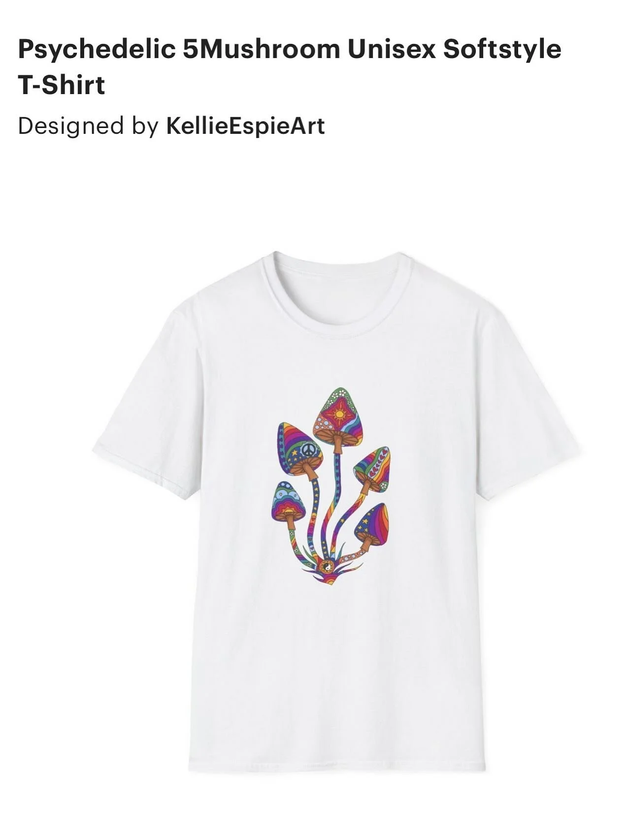 My 5Mushrooms design is now available in my Etsy store. Link in bio ☮️🍄&zwj;🟫🍄
