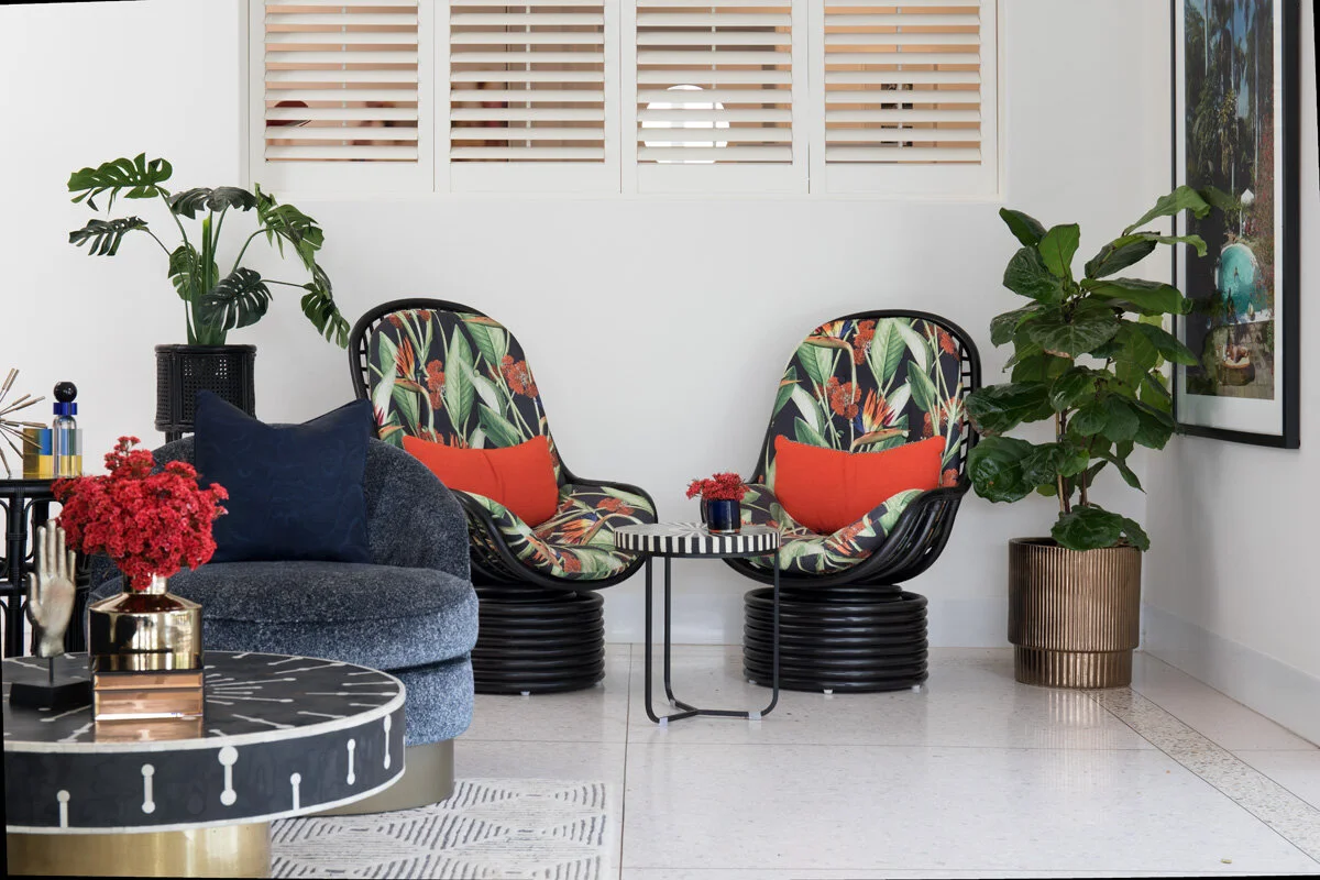 Exotic Jungle Chic Living Space