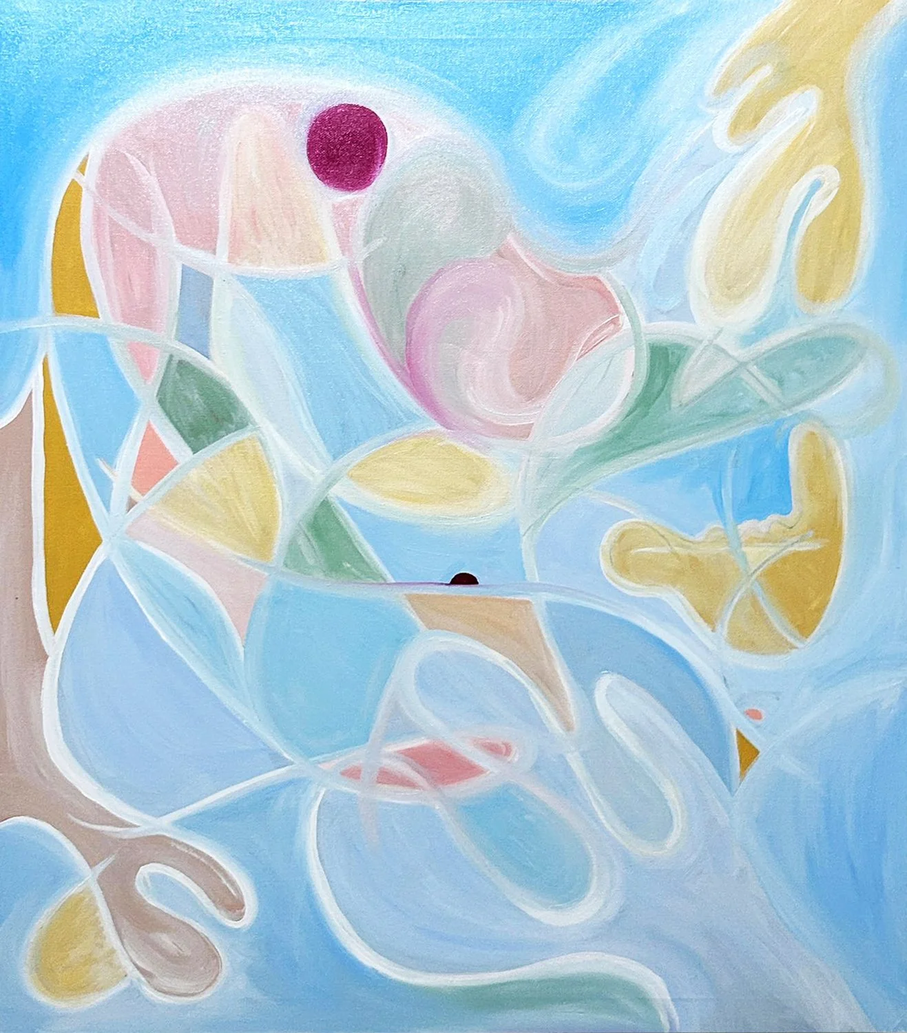 pink and blue oniric birds paint surrealistic sergio prieto birds paint. Birds in my head collection. Original paint. oil and acrylic on canvas.