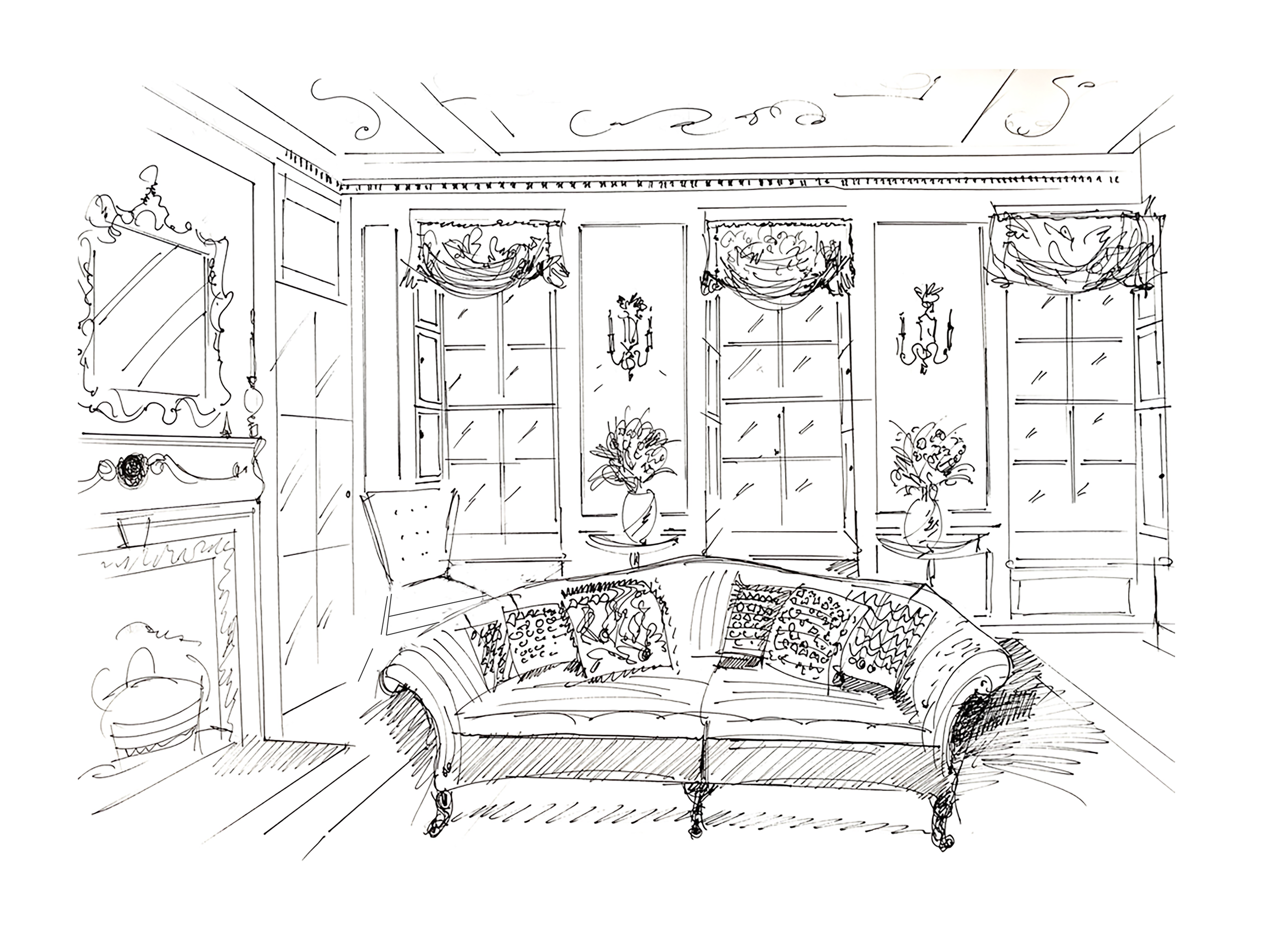 Early Georgian Apartment - Vision sketch