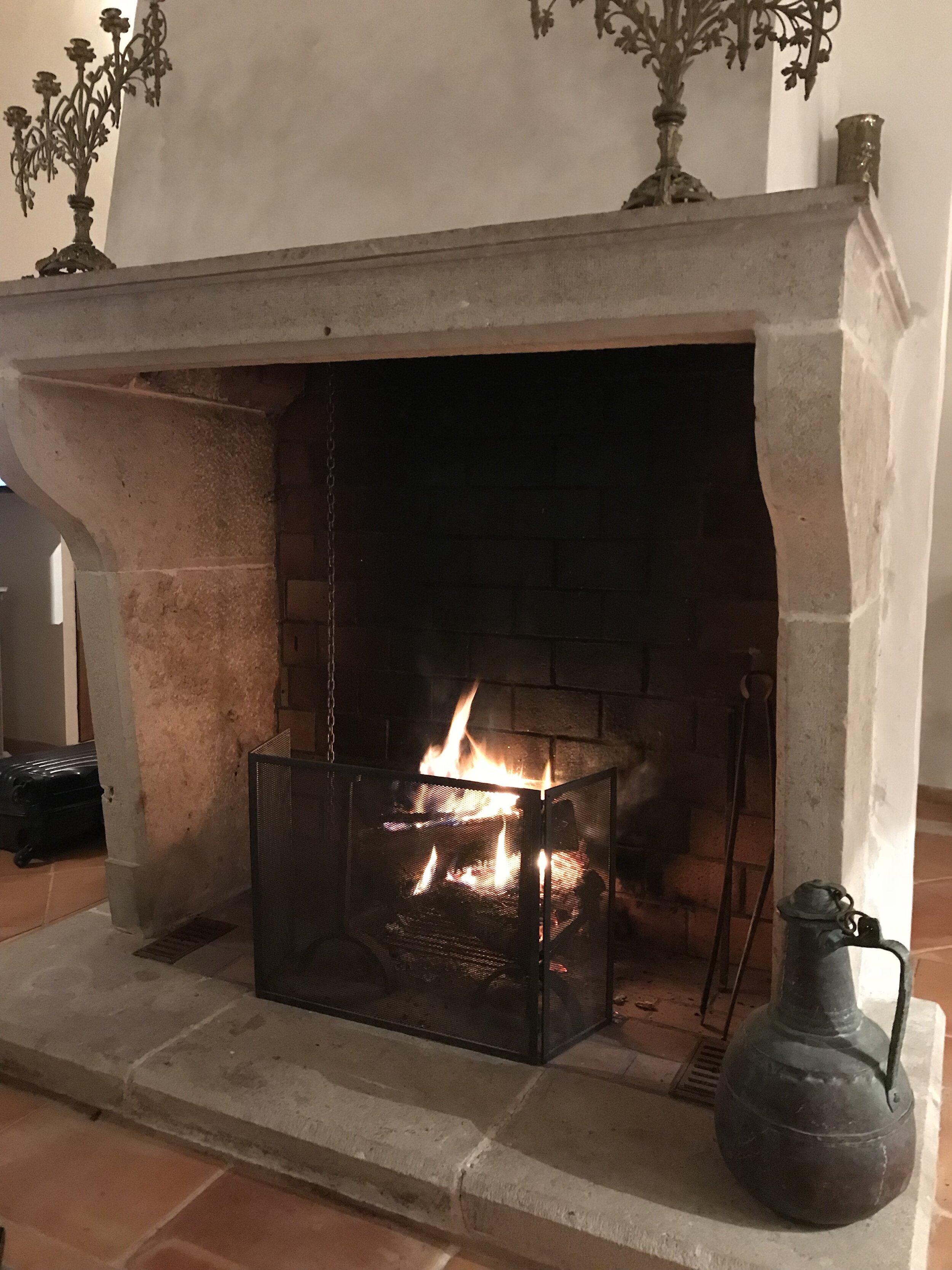 Provencal Fireplace insertion in Villa
