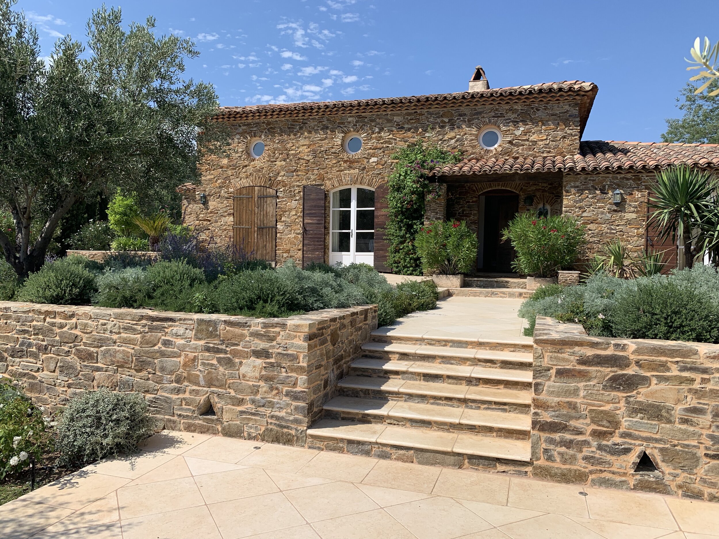Provence Stone House - Landscape Design with new entrance