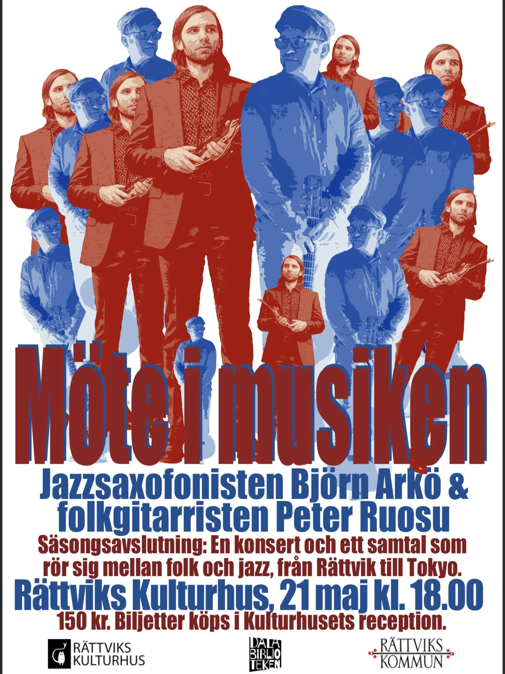 Folk i Siljansregionen - v&auml;lkomna till R&auml;ttviks Kulturhus den 21a maj! Musik och Samtal!