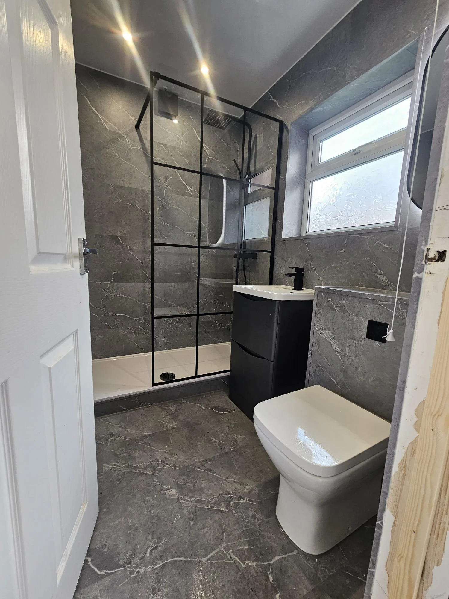 Modern Bathroom Installation in Wallsend – Grey &amp; Black Design