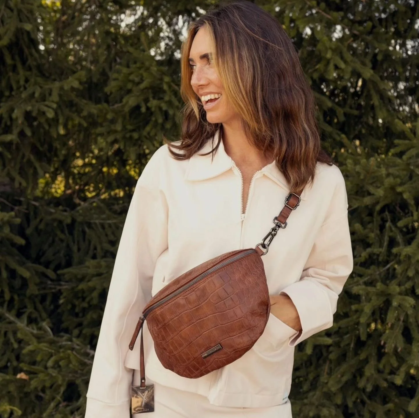 Leuke cross body bag in kroko print. Ook in d.bruin en zwart &euro;39.99
