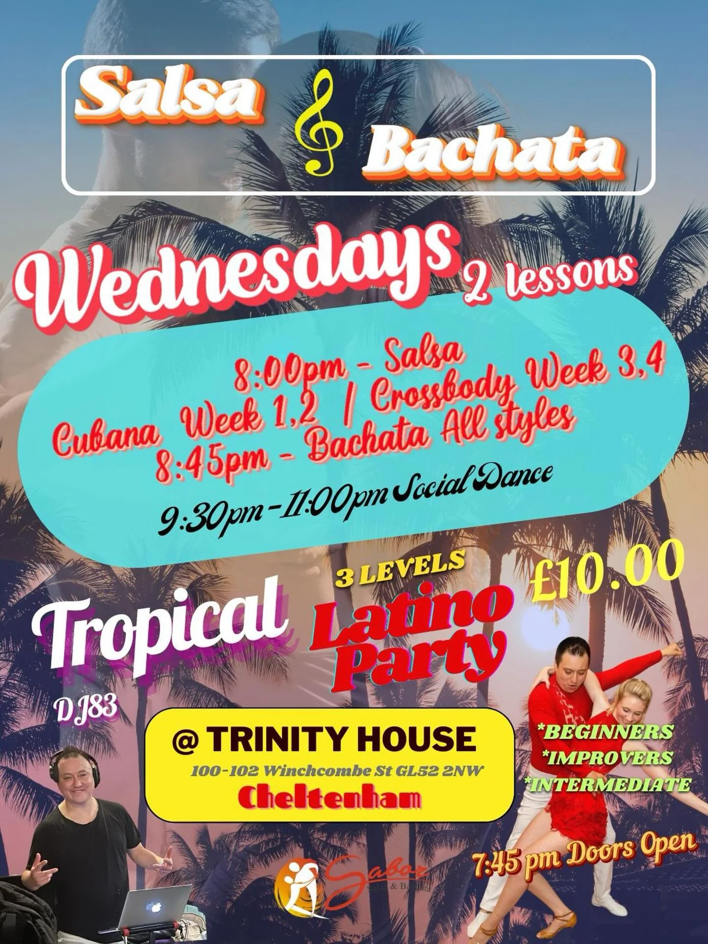 🔥💃 Sabor Wednesdays &ndash; NEW VENUE + NEW TIMETABLE! 🕺🔥

From this Wednesday, we&rsquo;re at Trinity House, Cheltenham 🎉

We&rsquo;ve updated our weekly rotation so you can enjoy both styles regularly 👇

📅 WEEKLY TIMETABLE (Rotation System)
