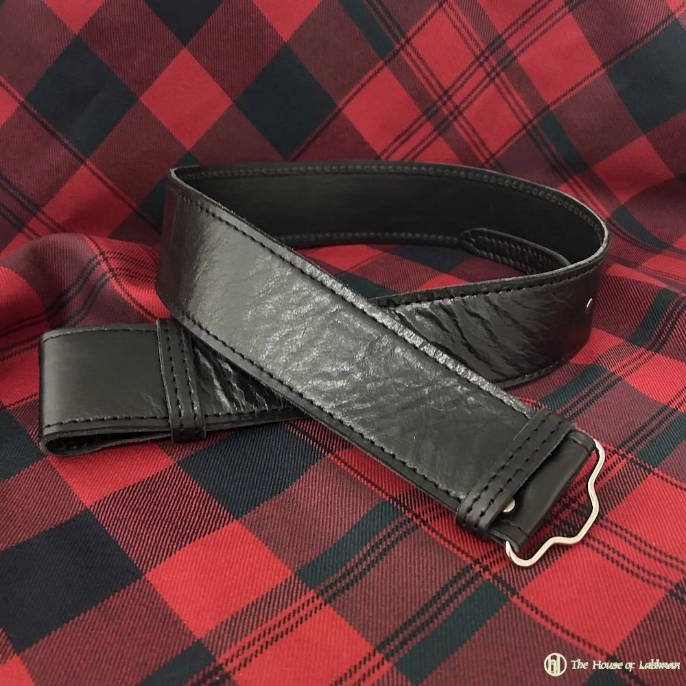 Aged Soft Leather Style Scottish 2 1:4" Kilt Belt.jpeg (Copy)