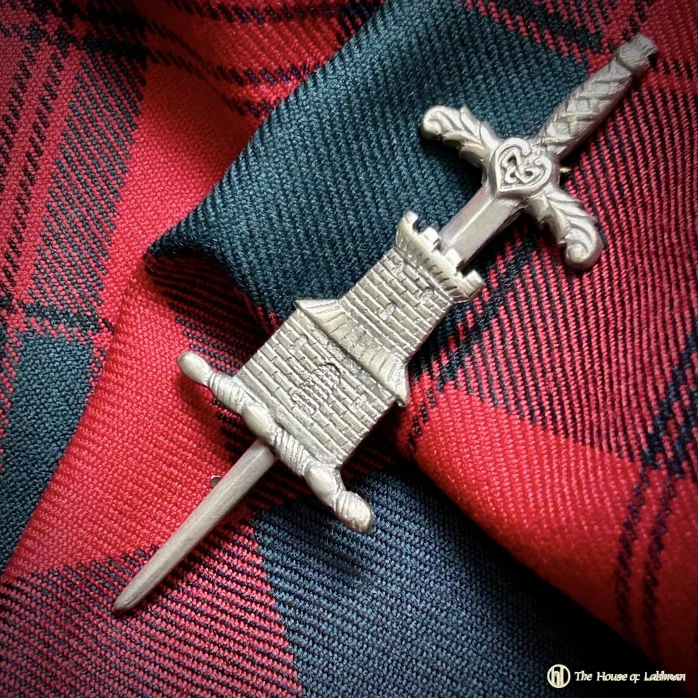 tartan MacLean - Malcolm - MacCallum - MacNaughton Clan Crest Kilt Pin.jpeg