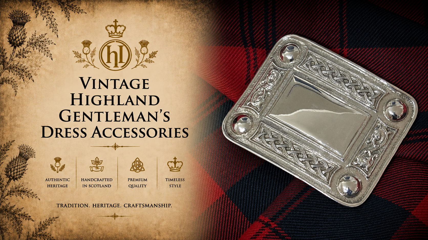 Looking for Vintage Highland Gentleman’s Dress Accessories? The House of Labhran source wonderful vintage accoutrements to wear with the kilt.