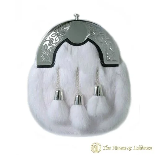Edinburgh Sterling Silver Celtic Knot Work Engraved Cantle Dress Sporran