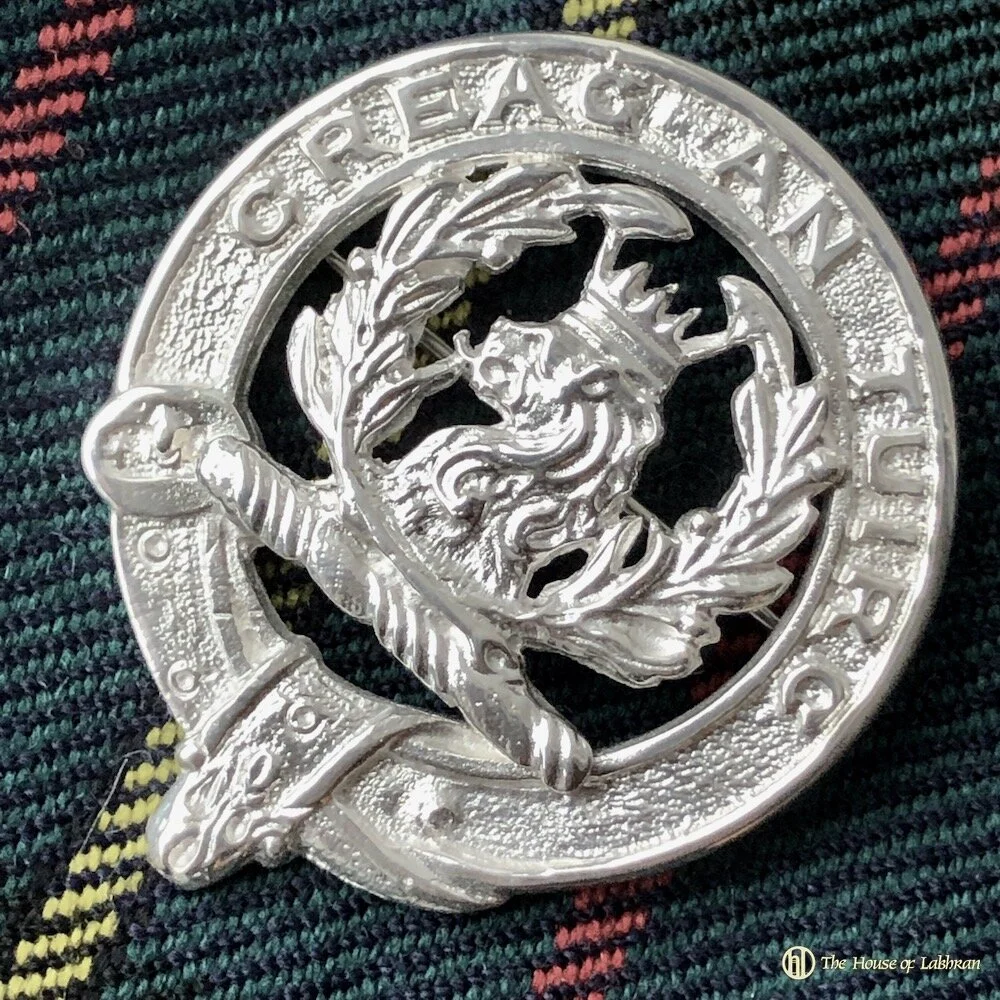 Sterling Silver Clan Crest Bonnet Badge