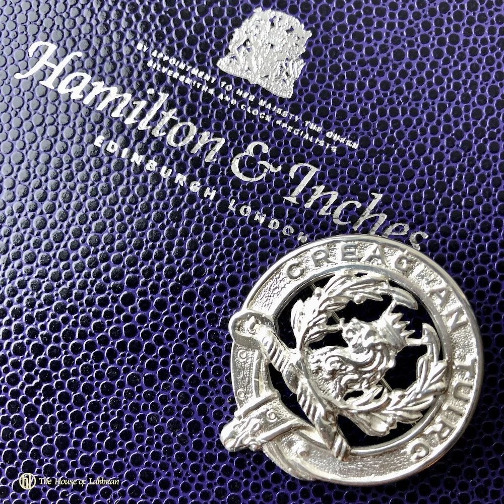 Scottish Sterling Silver Clan Crest Bonnet Badge