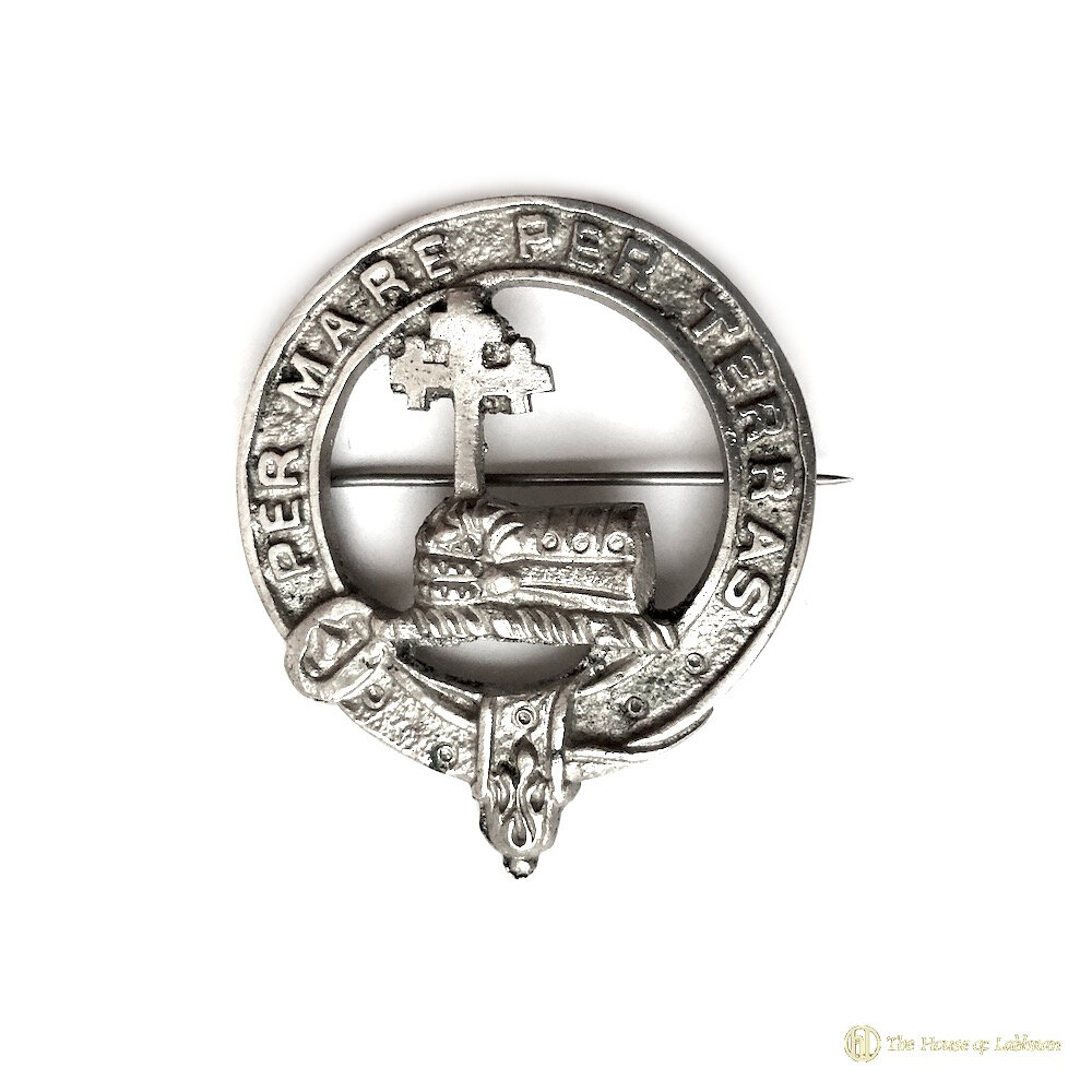 Gaelic Themes Macdonald of Clanranald Scottish Family Clan Crest Kilt Pin/Brooch Gaelic Themes Macdonald of Clanranald Scottish Family Clan Crest Kilt Pin/Brooch