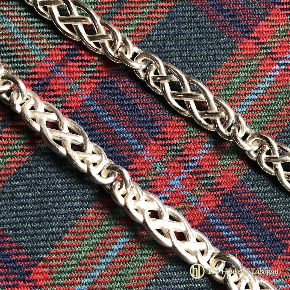 Celtic Sterling Silver Sporran Chain - Made to order