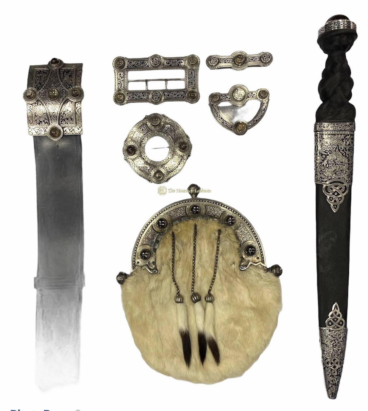 Antique &amp; Vintage Scottish sgian dubh and silver sporrans