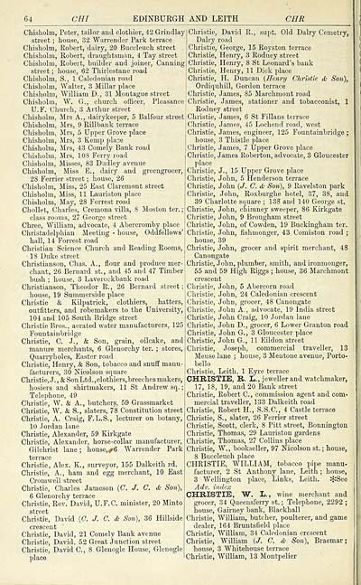 J Christie &amp; Sons Ltd Edinburgh Directory 1903