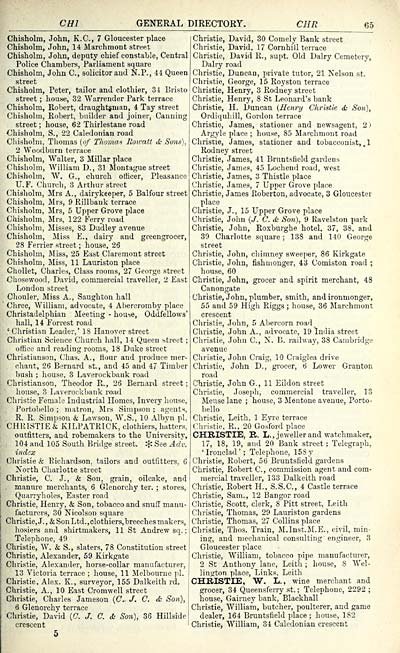 J Christie &amp; Sons Ltd Edinburgh Directory 1905