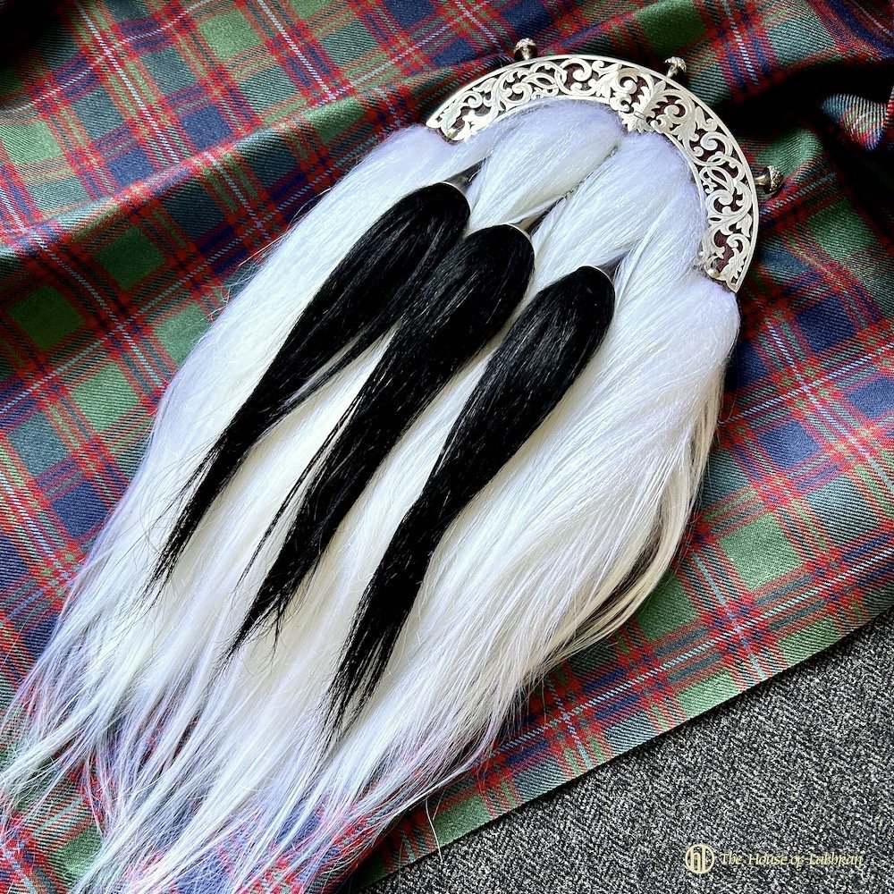 Antique Original Edwardian Cantle Goat Hair Sporran