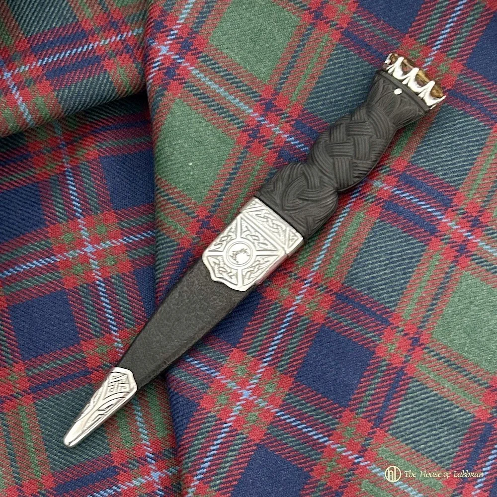 Antique 1928 Celtic Knot Silver Sgian Dubh
