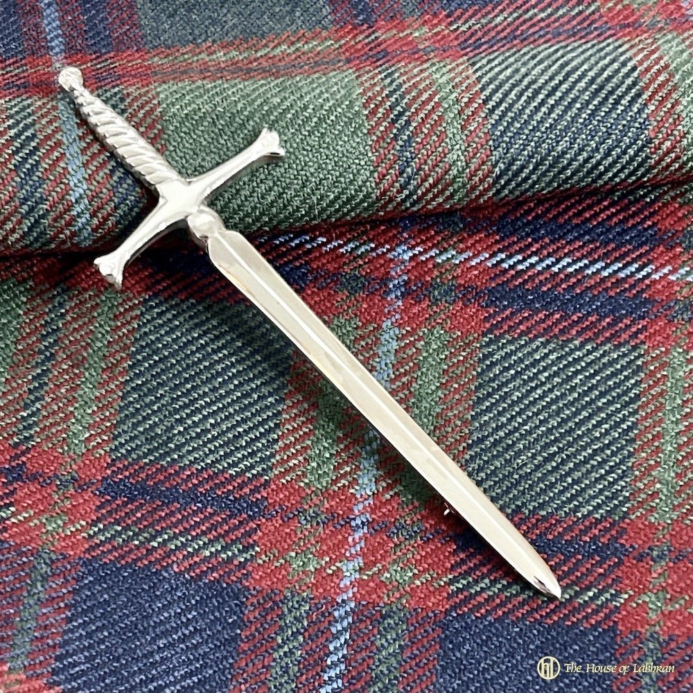Broadsword Sword Edinburgh Sterling Silver Kilt Pin