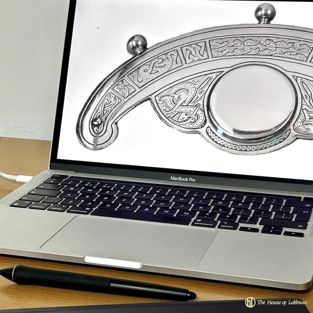 Bespoke Scottish Silver Sporran Cantle Design