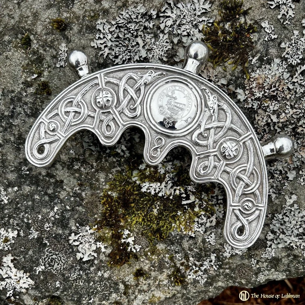 Sterling Silver Antique 1890 Pattern Zoomorphic Cantle Goats Hair Dress Sporran