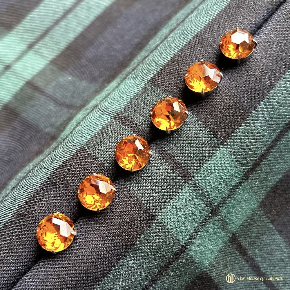 Scottish Victorian Cairngorm Waistcoat Buttons