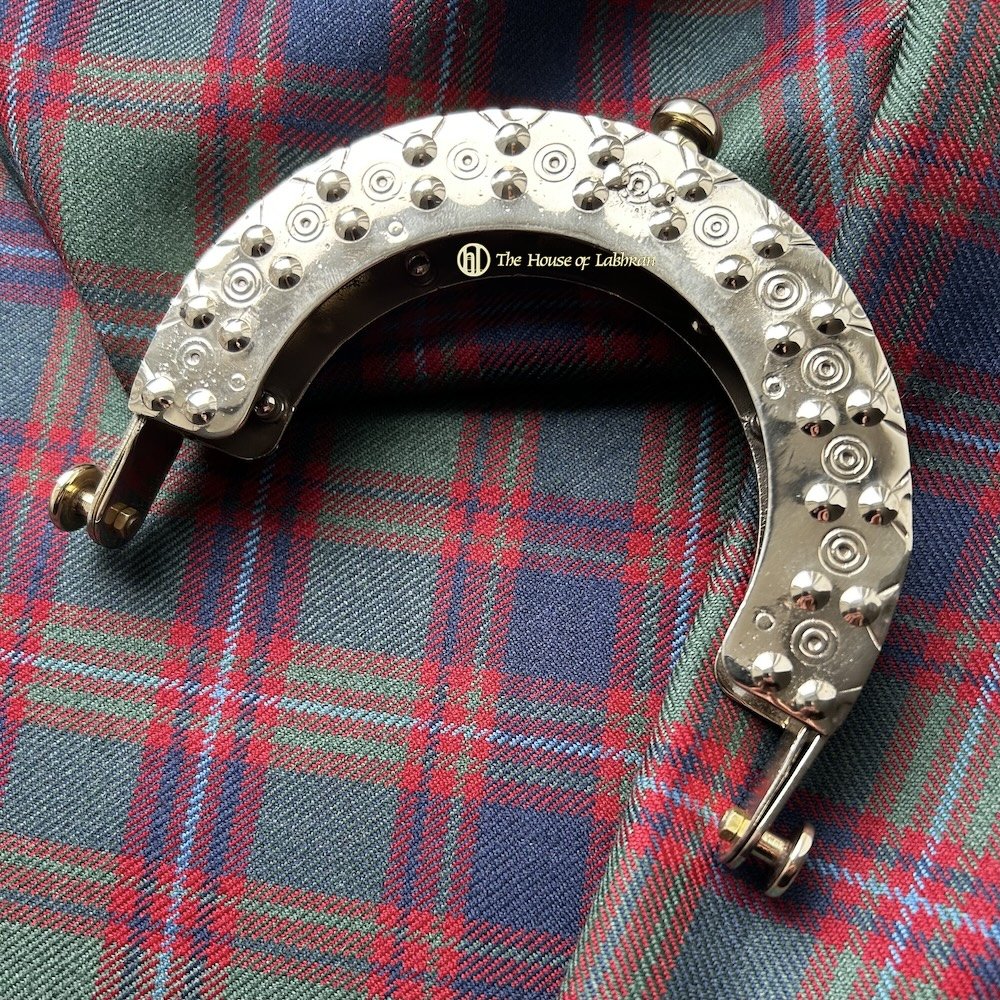 Scottish Culloden Jacobite Style Brass Cantle Bullseye Sporran Cantle