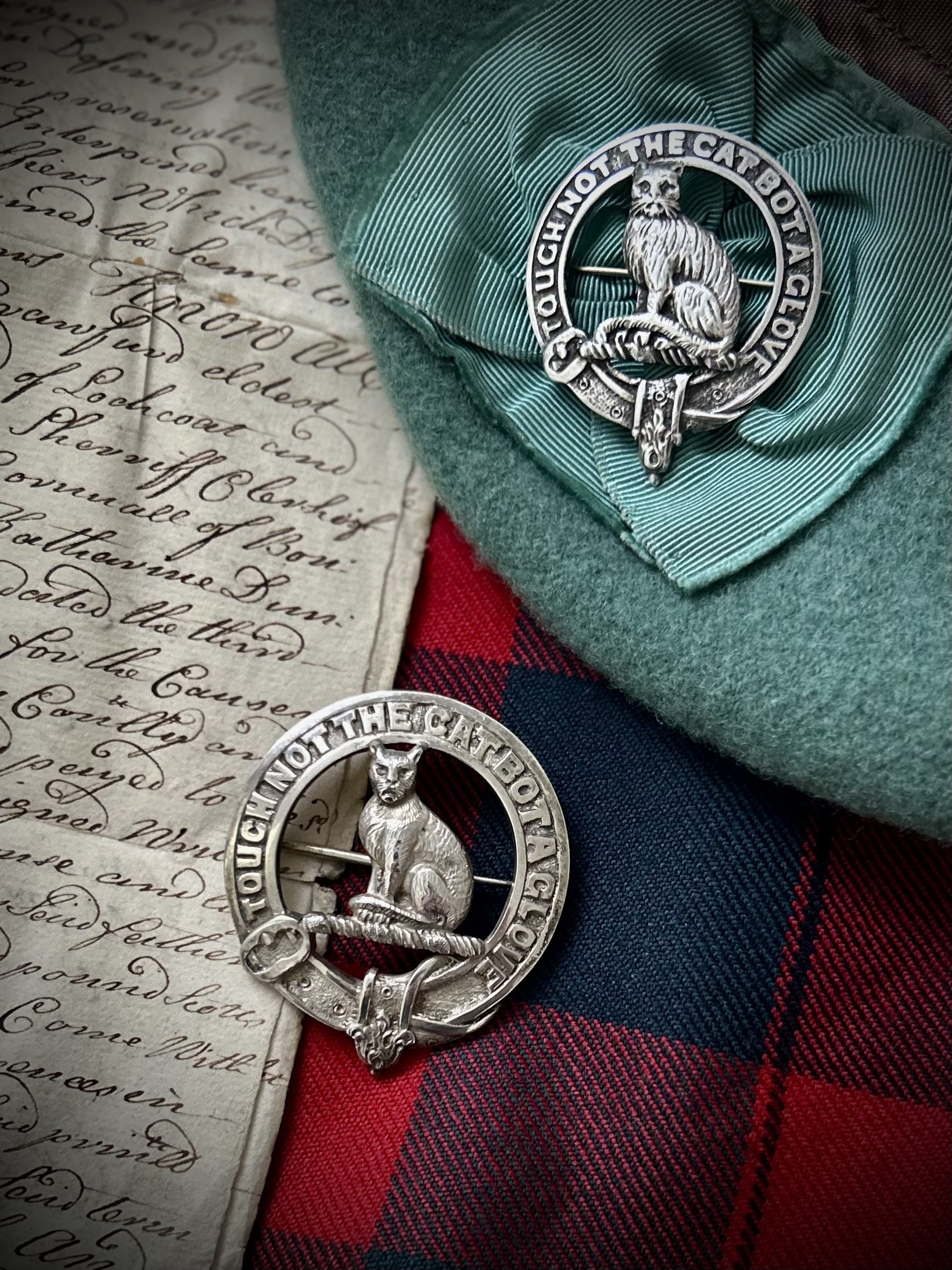 Explore Vintage Macpherson Clan Bonnet Badges - Scottish Tradition Emblem