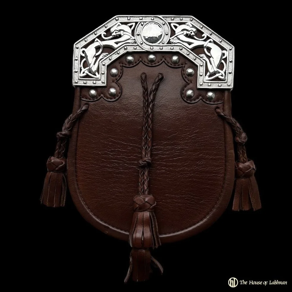 Hand crafted bespoke silver and fine leathersporrans