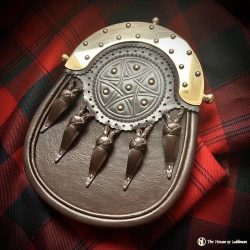 Hamilton Kilts Richelieus Ghillie à Lacets en Cuir Noir pour Kilt