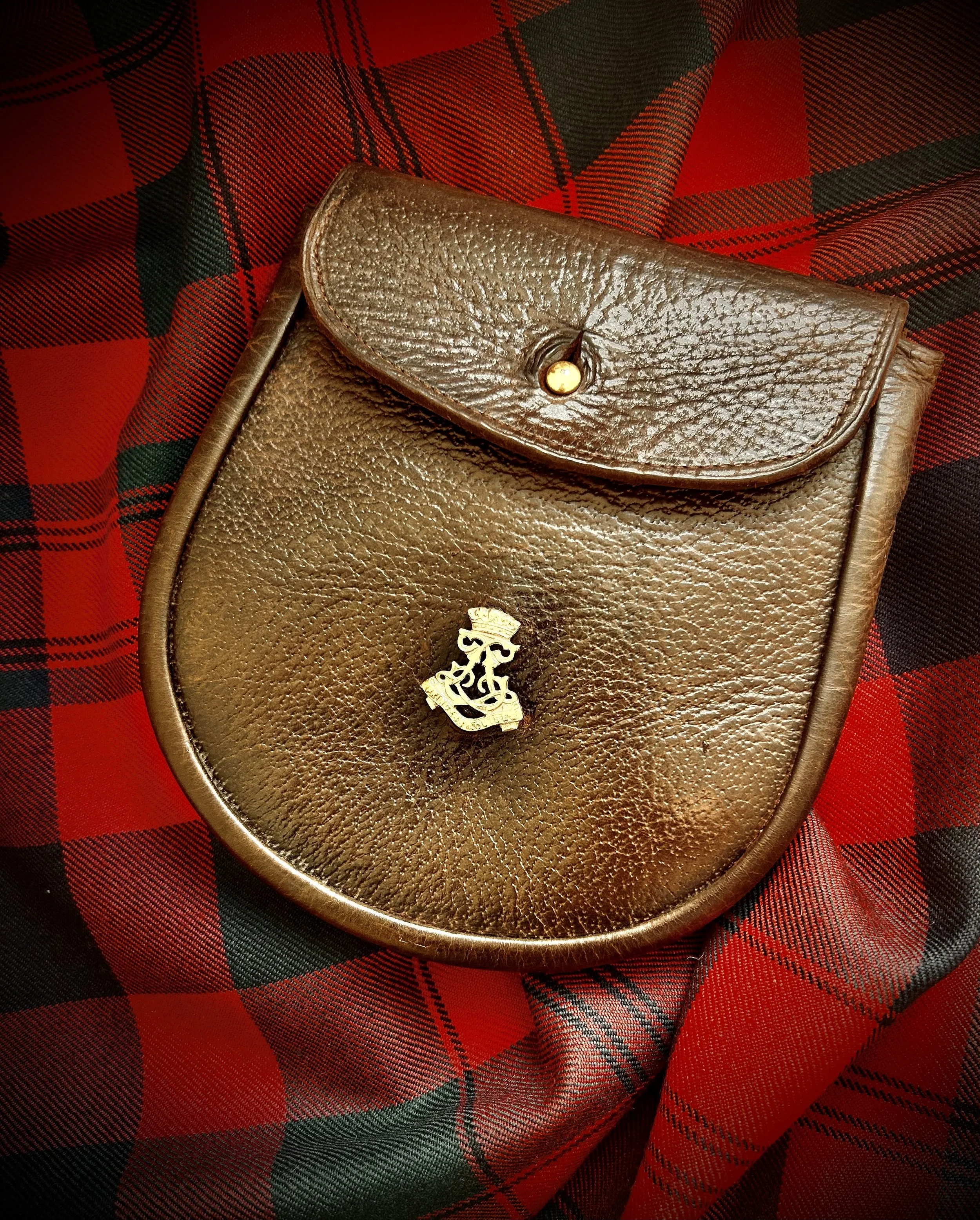 WW2 Argyll &amp; Sutherland Highlanders Officers Leather Sporran