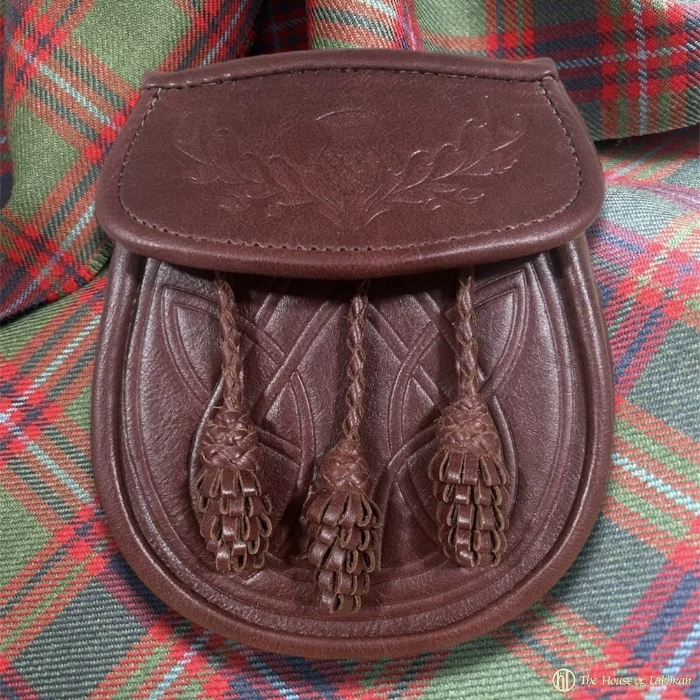 Aged Wallace Pattern Leather Sporran