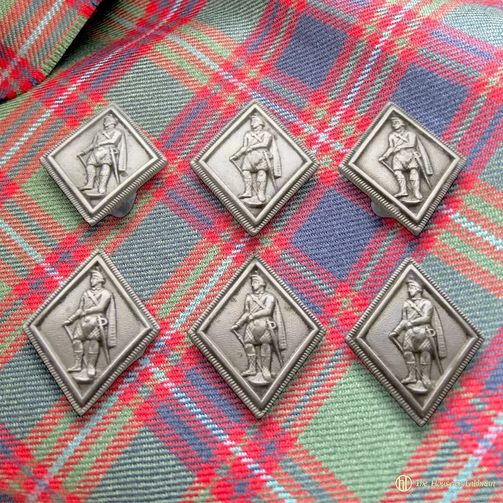Antique Scottish Victorian Highlanders Buttons - Set of six.JPG