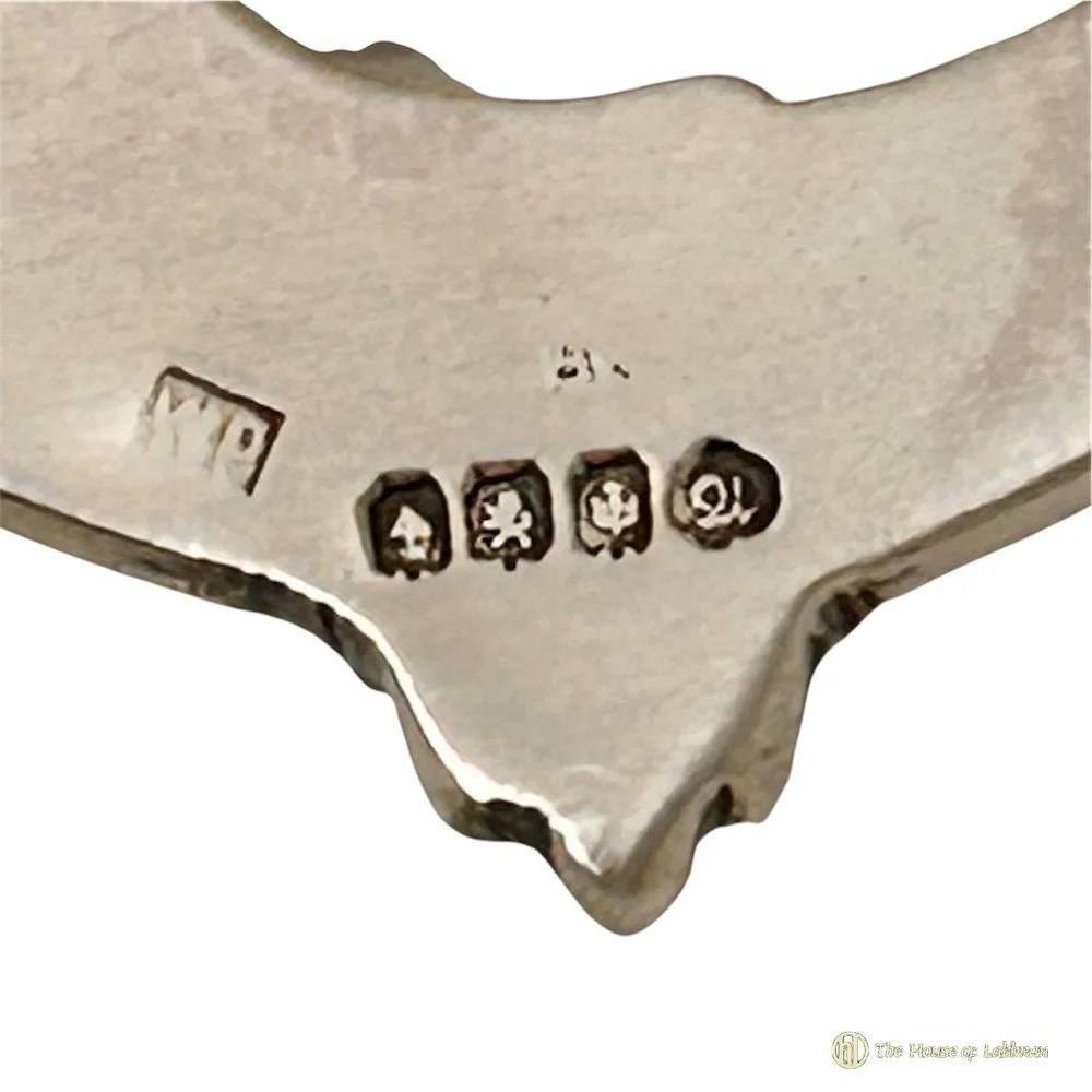 hallmark MacDonald of Keppoch Antique Silver Clan Crest Bonnet Badge.jpg