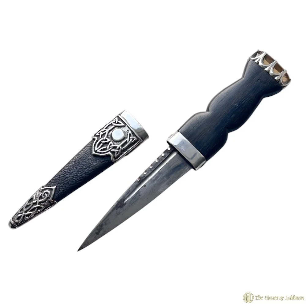 Blade Vintage 1930 Celtic Knot Silver Sgian Dubh.JPG