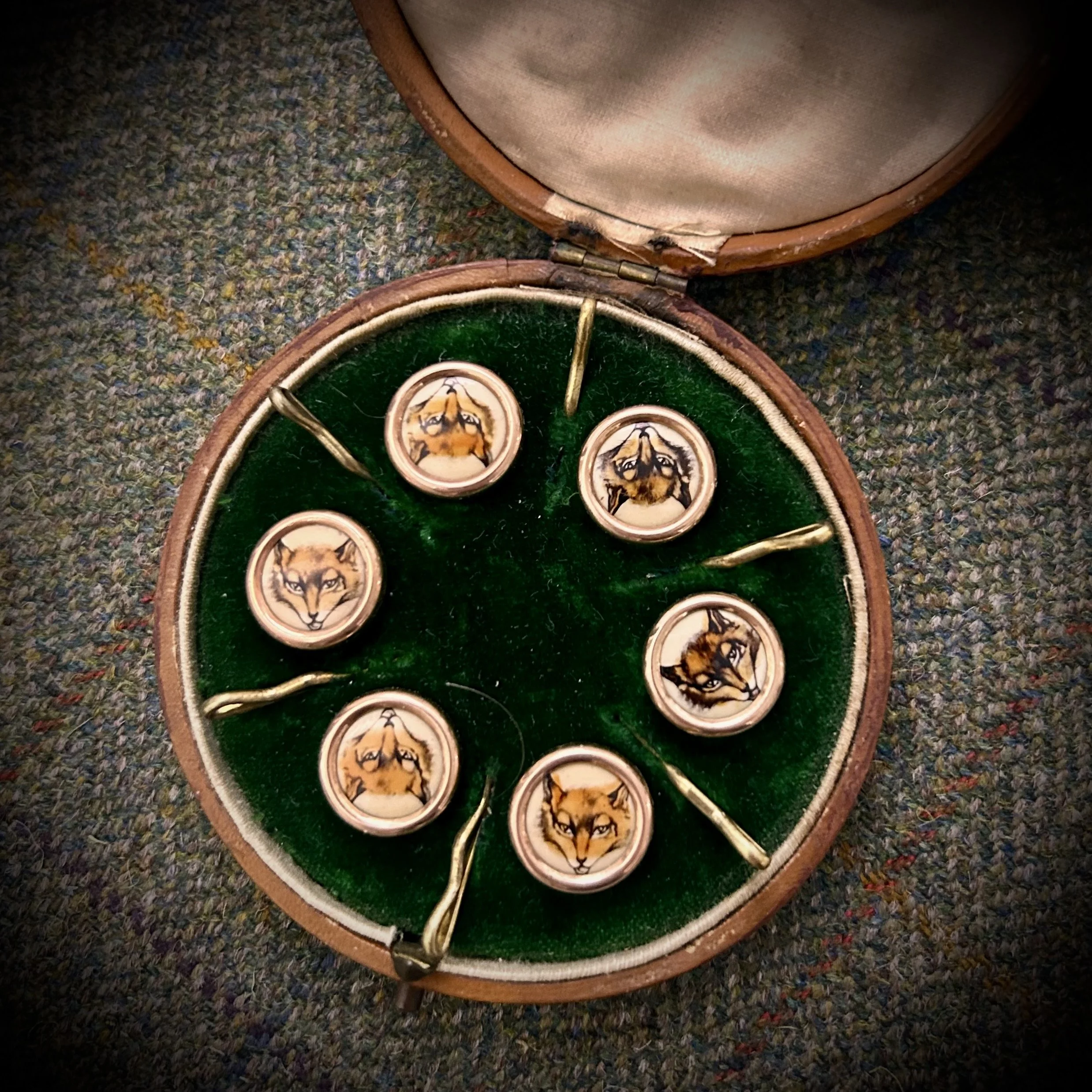 Antique Gentleman's Fox Head Waistcoat Buttons - Set of six.jpeg